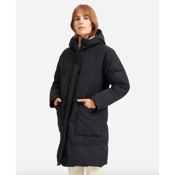 Everlane Jackets & Coats Everlane The Renew Long Puffer Jacket In Black Small New Womens